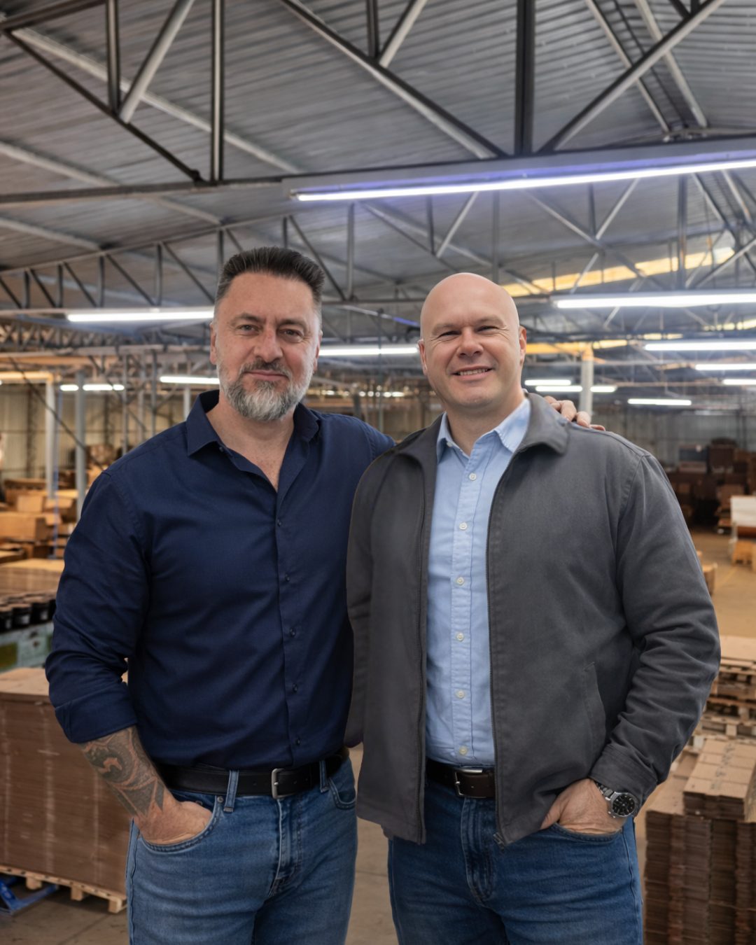 Equipe da Italy Embalagens na fábrica
